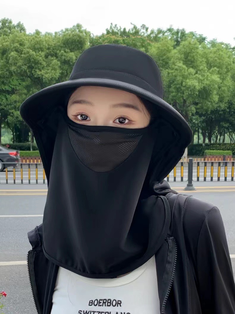 All-round sun protection hat, breathable face mask, neck guard, all-in-one sun hat, UV protection outdoor sun hat for women in summer pic 21