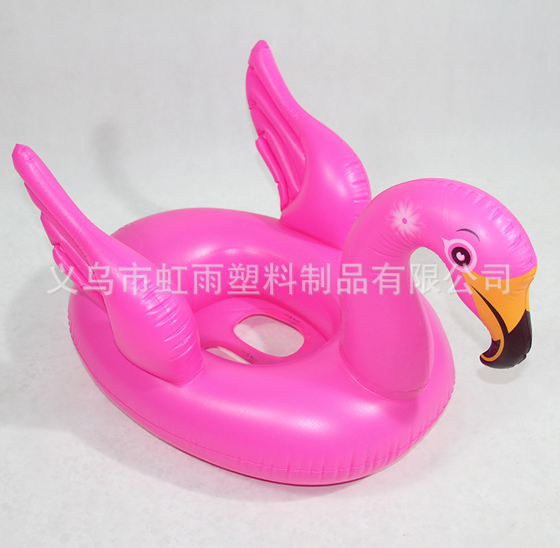 火烈鸟艇水上充气儿童玩具座圈带翅膀防侧翻游泳圈婴儿坐圈批发详情9