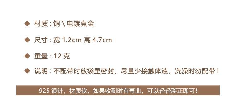 高级感法式金属几何水滴吊坠耳环精致冷淡风ins简约小众设计耳挂详情1