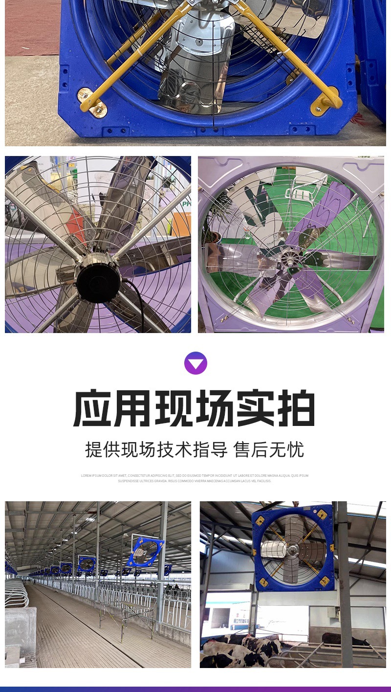 牛舍负压风机牧场养殖奶牛大棚大风量悬挂式工业风机抽风换气扇详情7