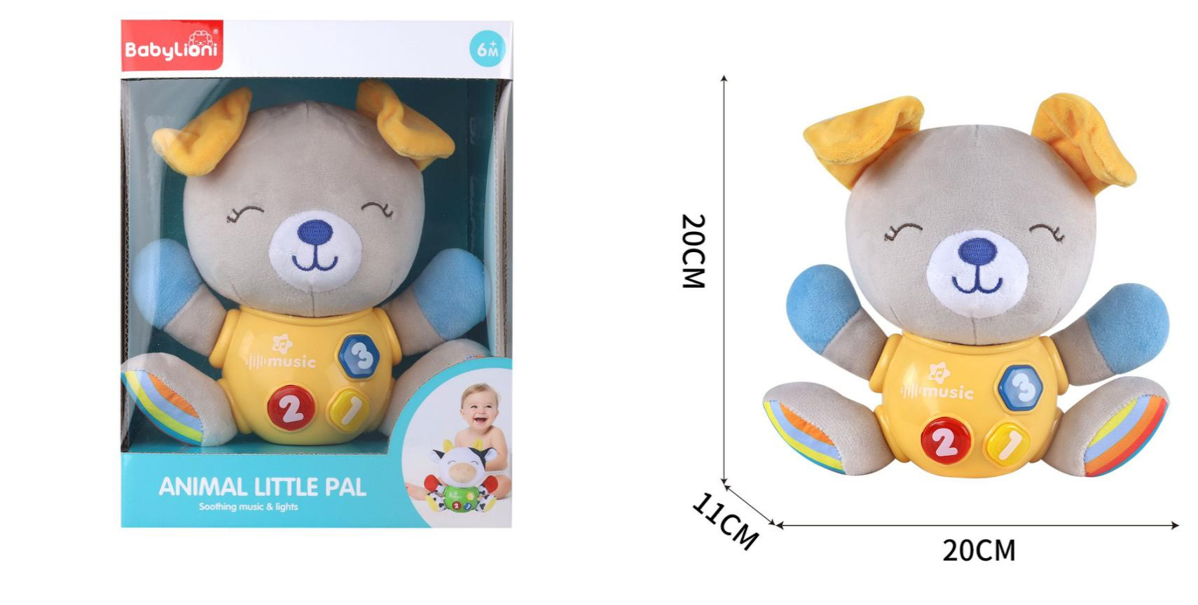 Cross-border infant and toddler audio-visual shaking music soothing doll educational early education plush fabric doll gift mascot pic 15