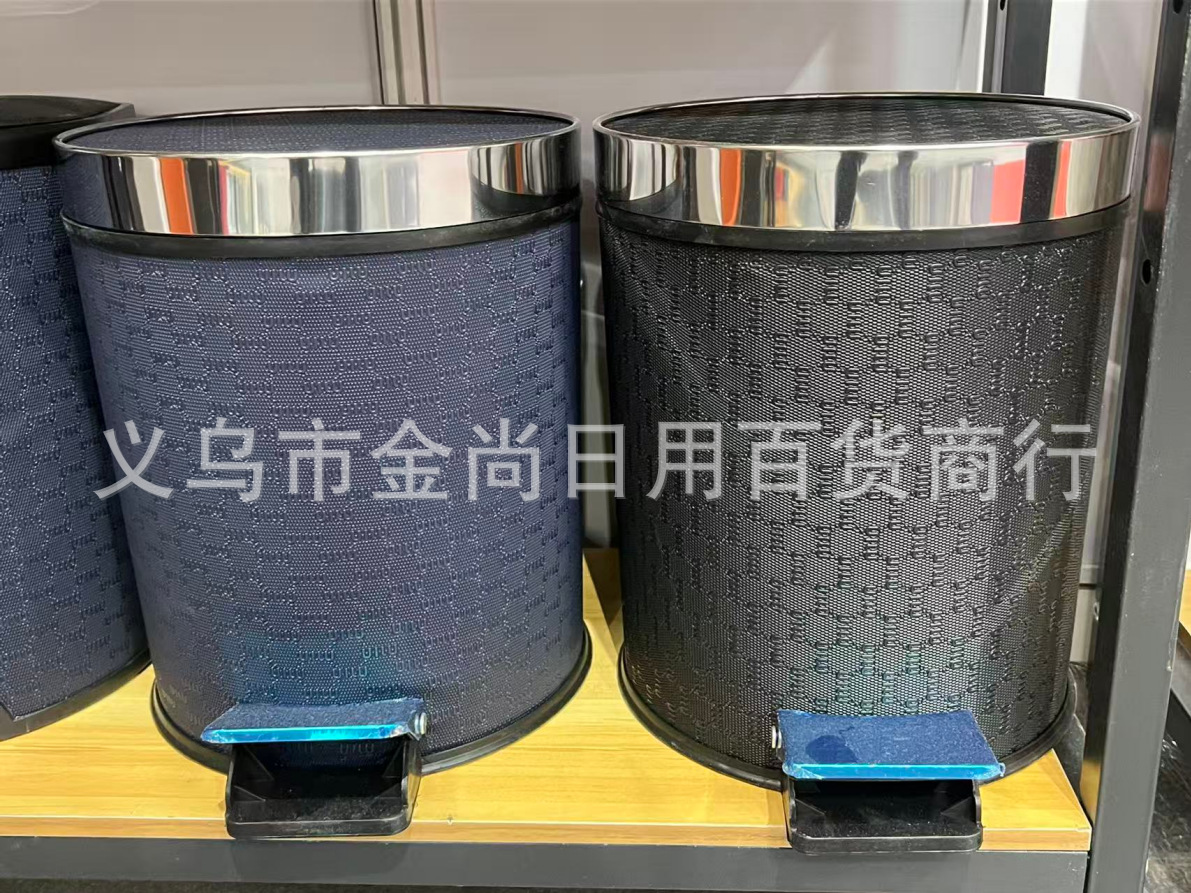 复古风家用脚踏垃圾桶2025新款厨房卫生间客厅卧室商用脚踏式纸篓详情2