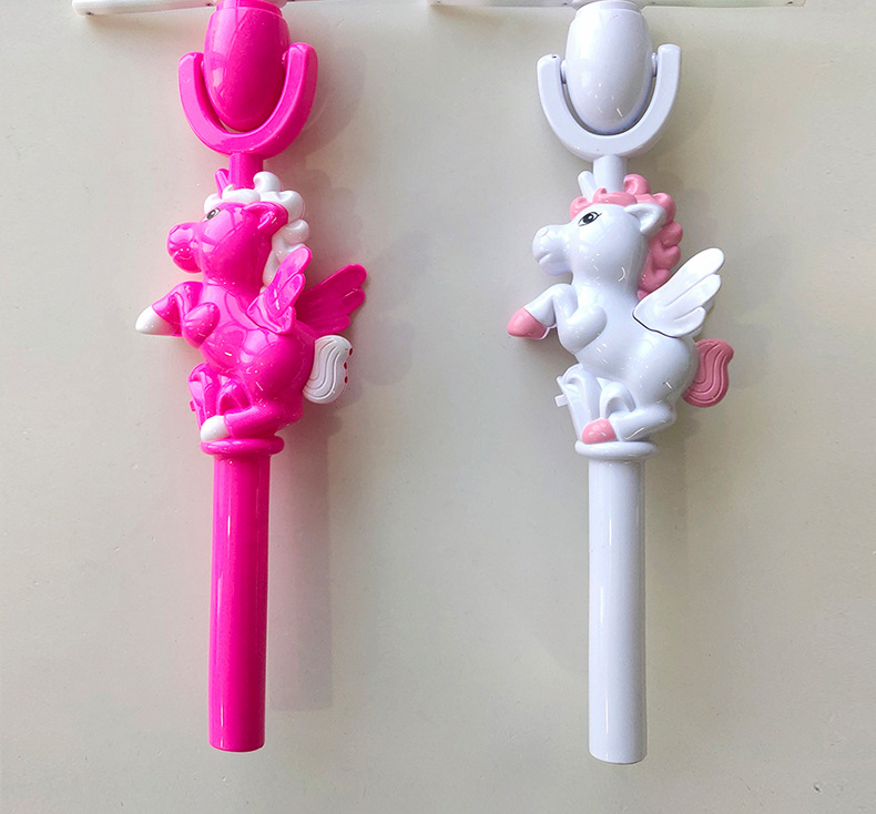 跨境爆款儿童仙女棒闪光魔法棒卡通音乐旋转风扇发光公主棒批发详情8