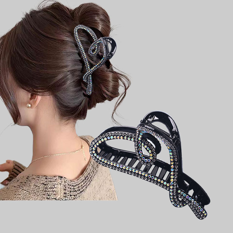 Extra-large size grabber for women, 2025 new style, high-end feel, thick hair at the back of the head, shark clip, hair clip headwear pic 5