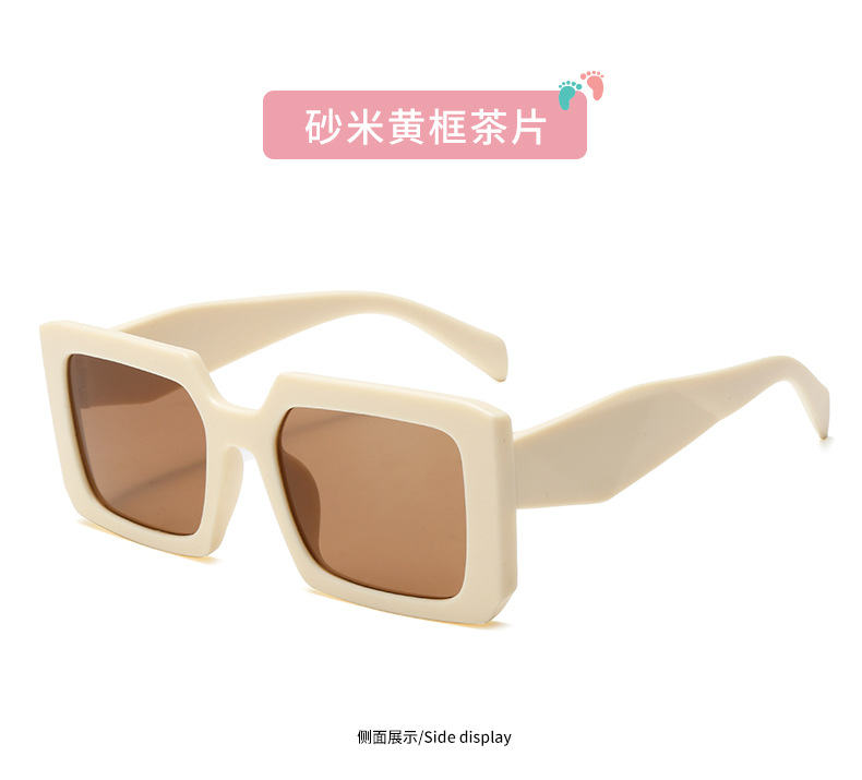 2023新款方框儿童太阳镜男女孩彩色多巴胺小孩墨镜防紫外线眼镜详情15