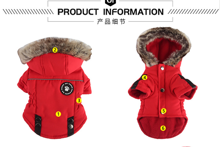 现货批发狗衣服秋冬保暖加厚猫咪棉衣反光背带泰迪比熊跨境狗衣服详情20