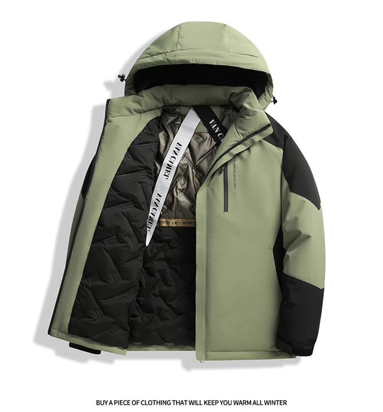 冲锋棉服外套男士秋冬季新款宽松加厚男棉衣保暖连帽夹克棉袄上衣详情11