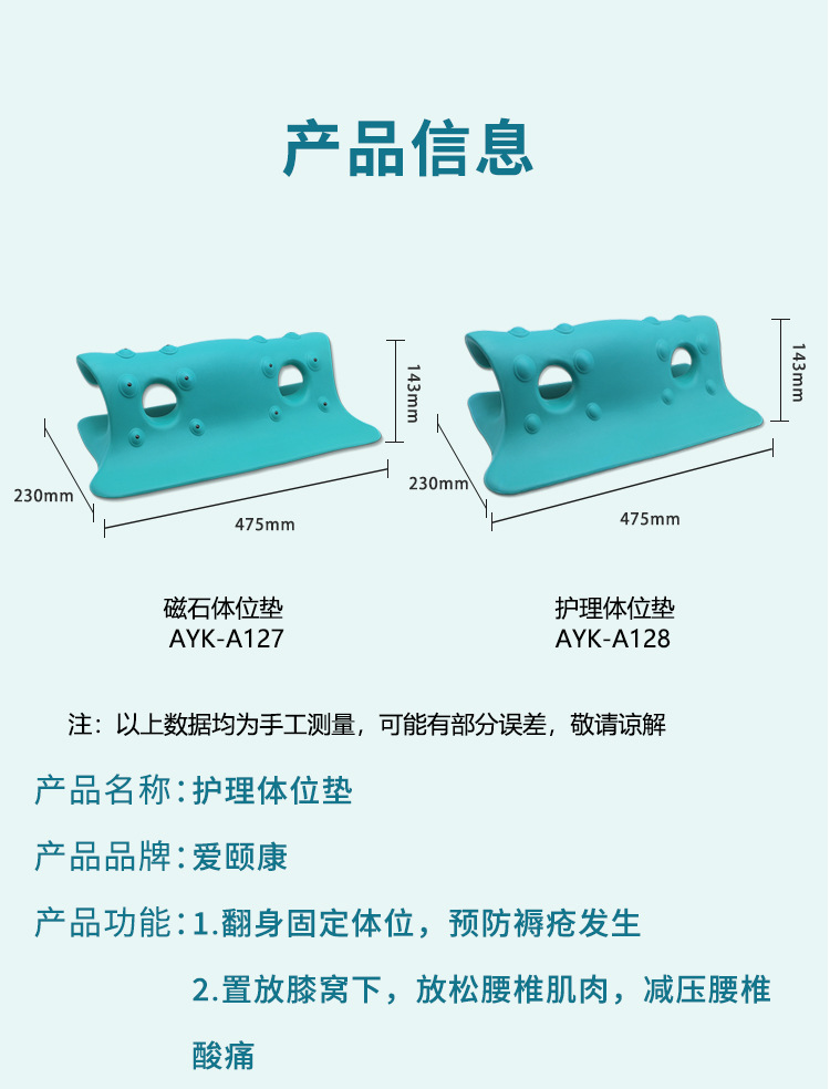 Elderly care pad, turning pad, triangular pillow, no need to clean, anti-bedsores, side pad, care pad, turning pillow pic 1