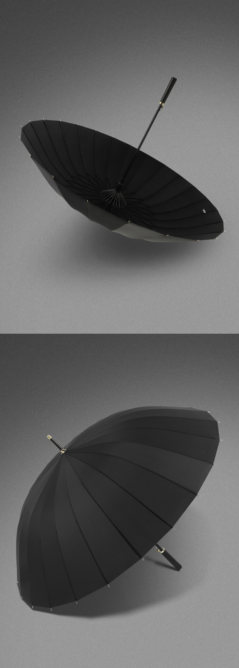 23-inch automatic long-handled umbrella, curved handle gift, straight pole umbrella, 24-bone golf advertising umbrella, custom printed logo pic 25