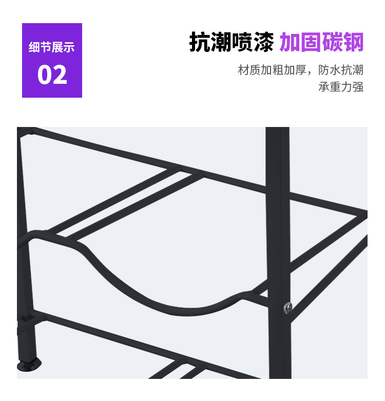 跨境饮用水桶储物架子置物架带木板3层桶装水放置办公室收纳详情7