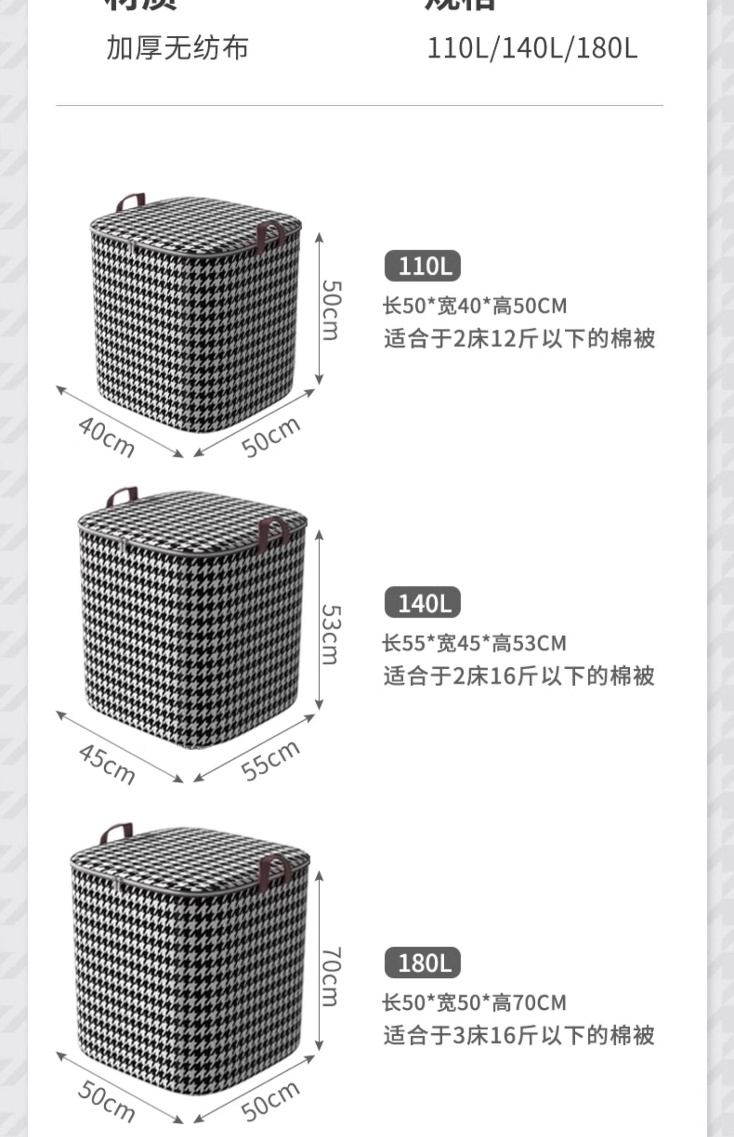 3Y快乐鱼衣物收纳袋子装衣服被子棉被搬家打包袋杂物真空压缩整理详情14