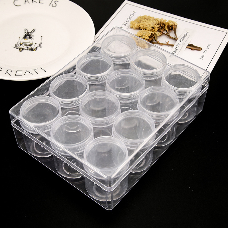 15-compartment transparent plastic box/decorative storage box inserts can be assembled with DIY handmade jewelry accessory materials pic 11