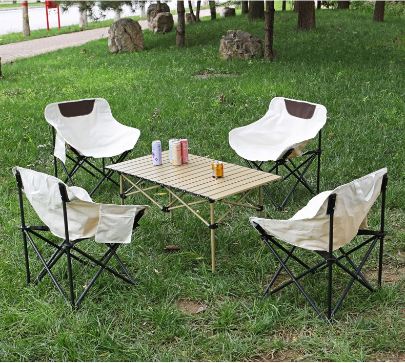 折叠椅露营户外折叠椅便携式超轻钓鱼椅子野餐装备夜市摆摊月亮椅详情24