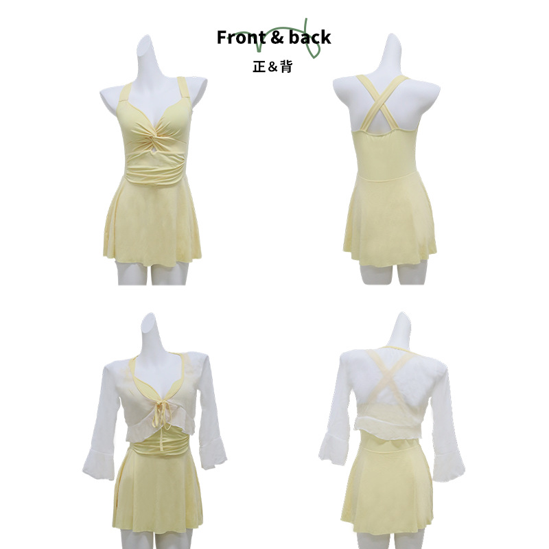 A new conservative one-piece swimsuit for women in 2026, which covers the belly and makes you look slimmer. Swimming women wear outer shirts to soak in hot springs. 125333 pic 20