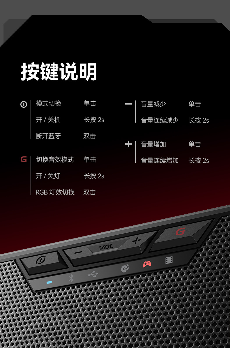 漫步者G1500bar一体式电脑桌面电竞游戏音箱带麦克风蓝牙有线音响详情15