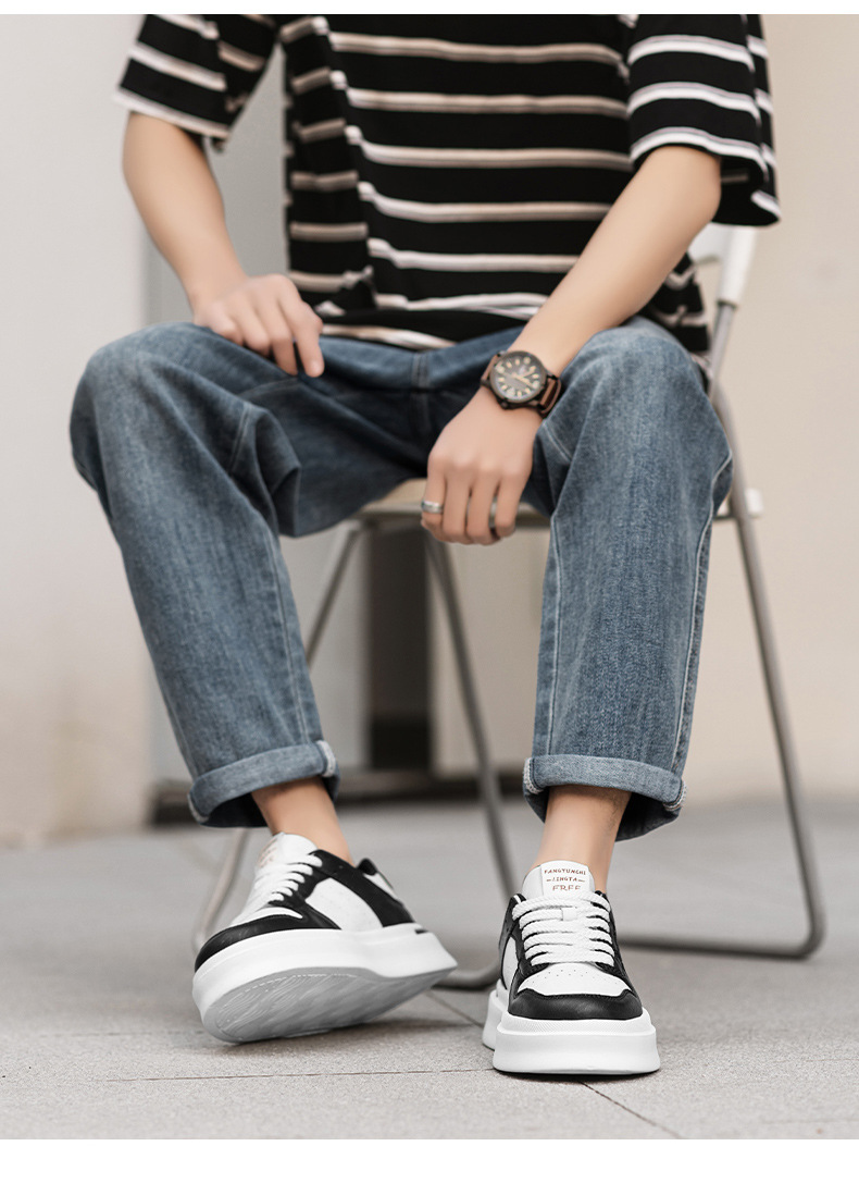 厚底运动单鞋轻便透气时尚春夏季新款高品质港风板鞋男软底休闲鞋详情15