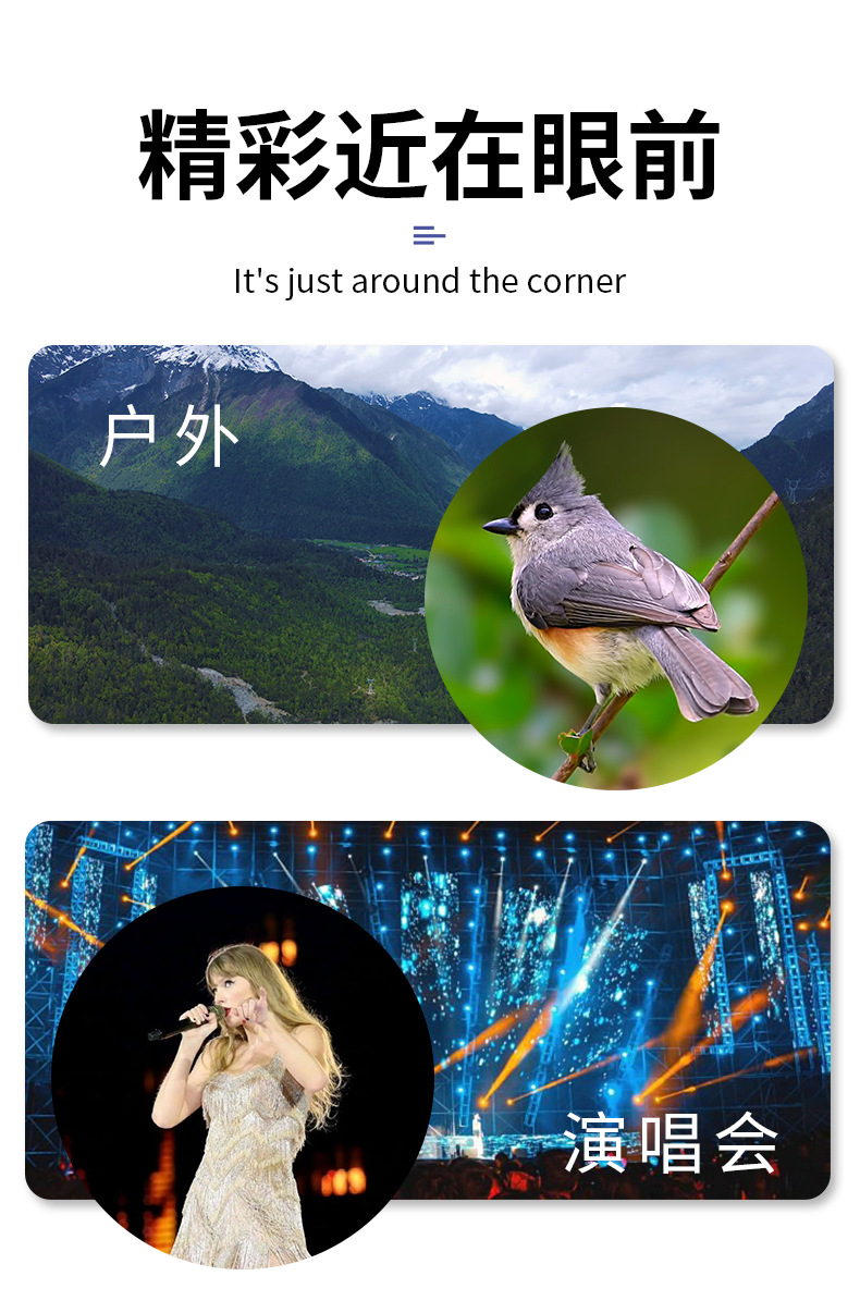 单筒变倍望远镜25-75x60高倍高清微光夜视赏月观鸟户外单筒望远镜详情11