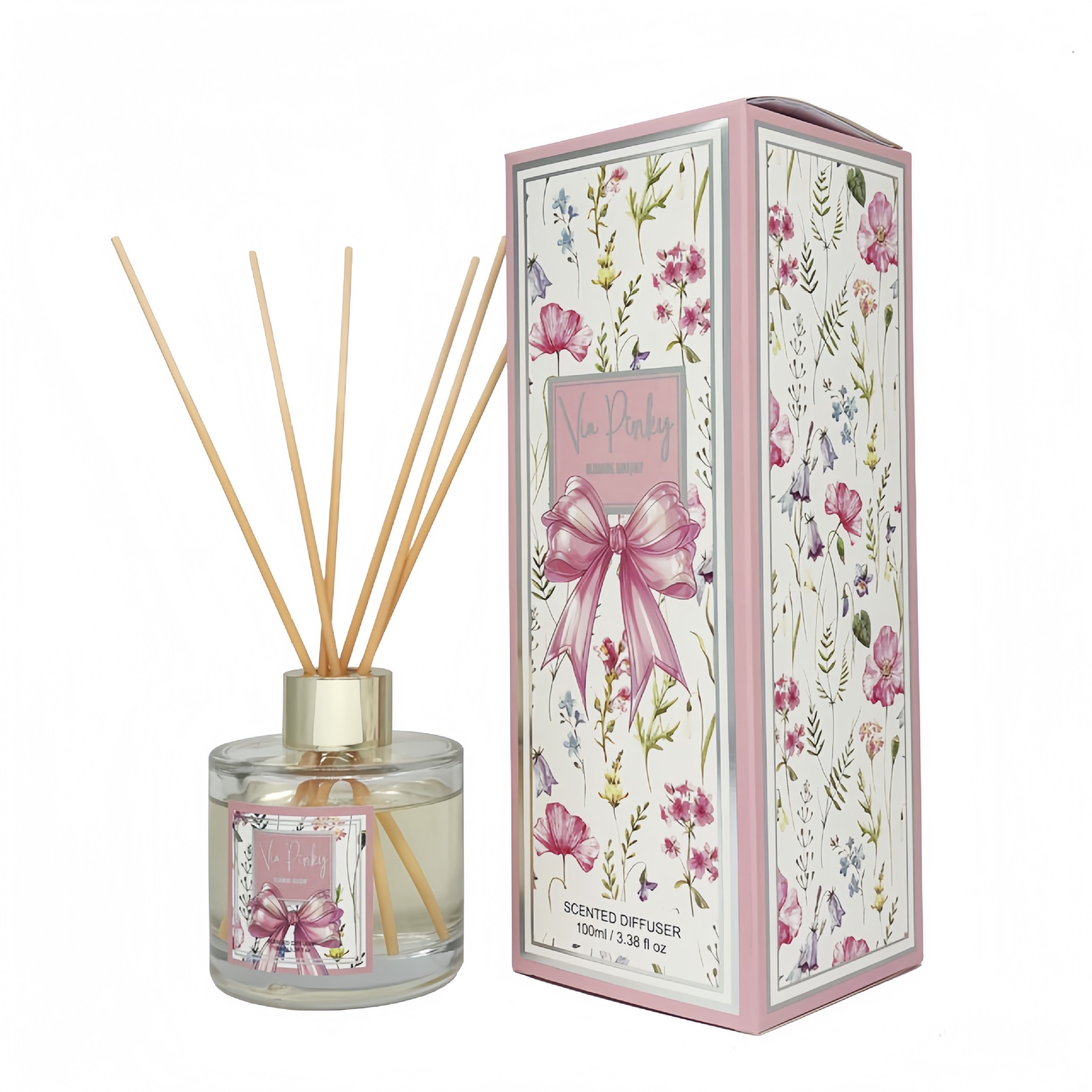 跨境香薰Floral Reed Diffuser 无火藤条香薰空气清香剂外贸批发详情5