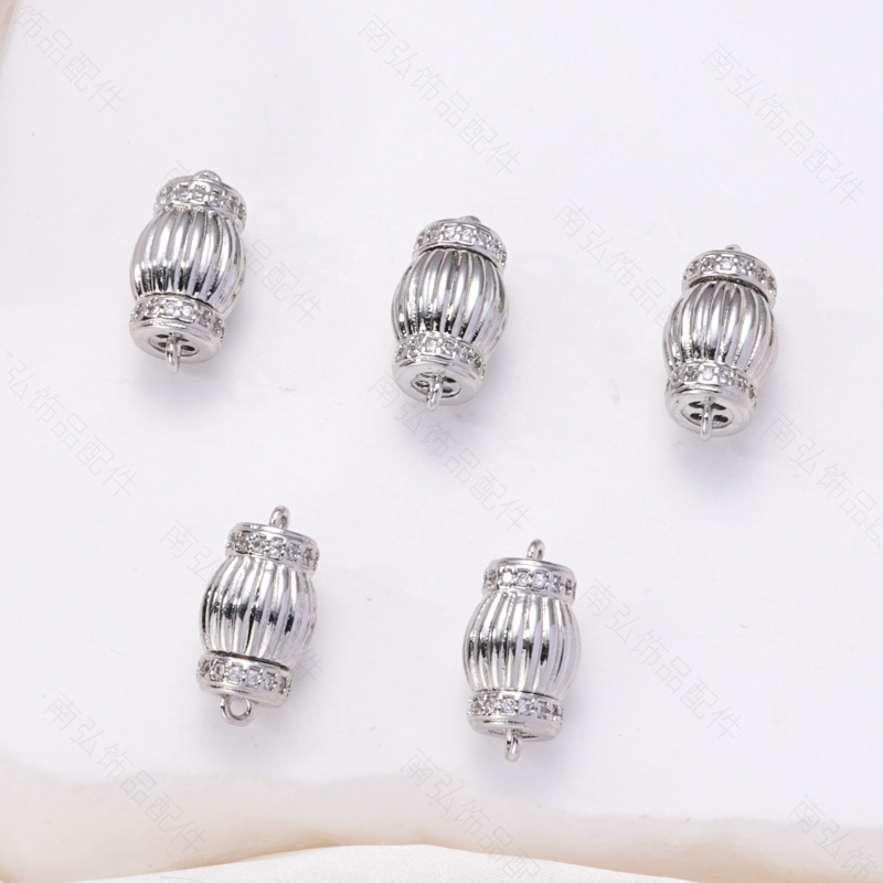 Pearl necklace buckle, twist buckle, lantern buckle, connection end buckle, bracelet connection buckle, threaded twist buckle, diy accessories pic 4