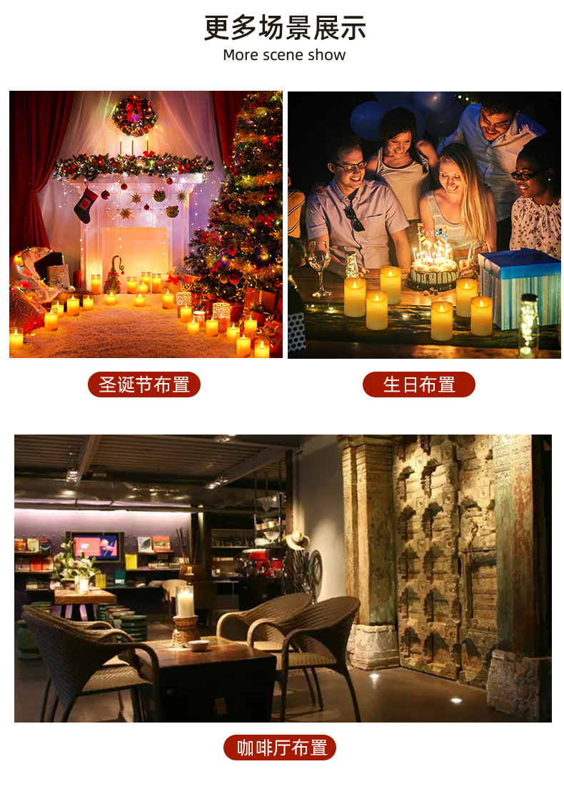 欧式象牙白大圆柱蜡烛批发无烟无味浪漫婚礼酒店装饰杆蜡跨境办公文化气氛布置用品详情12