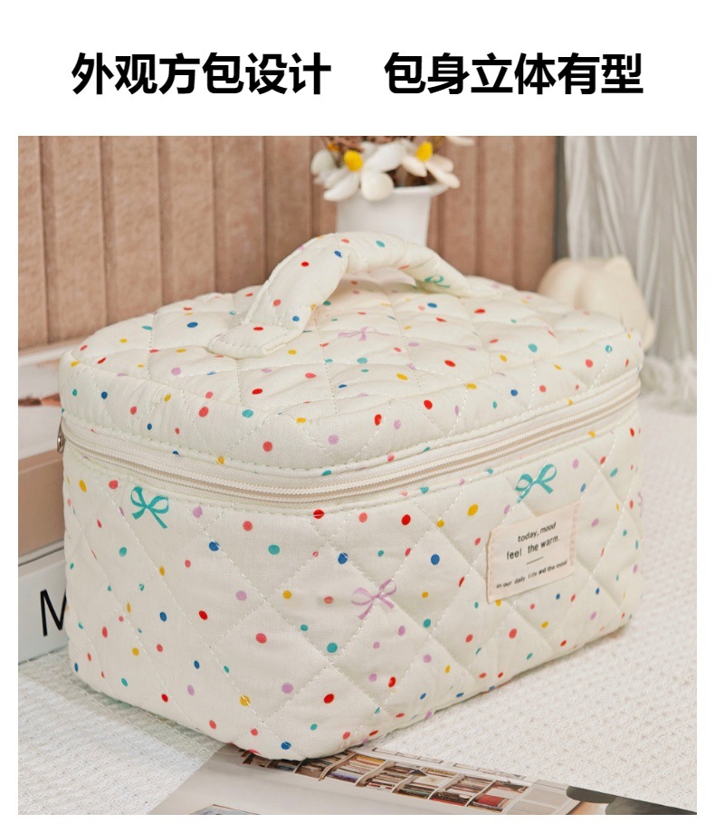 跨境新款化妆包女大容量轻携手提化妆品收纳包洗漱包可爱图案包包详情2