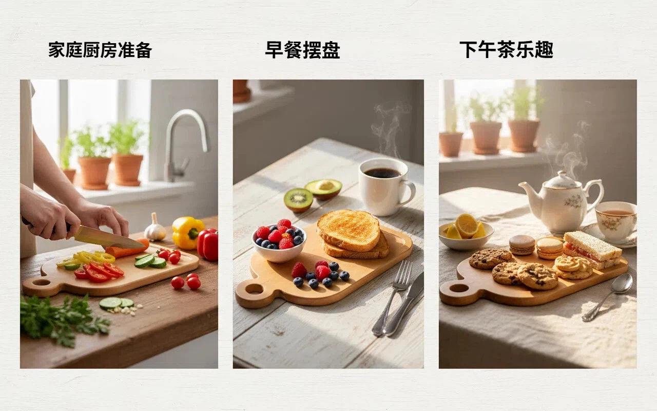 非洲柚木小菜板家用迷你宝宝辅食砧板实木切水果案板面包实用厨房详情2