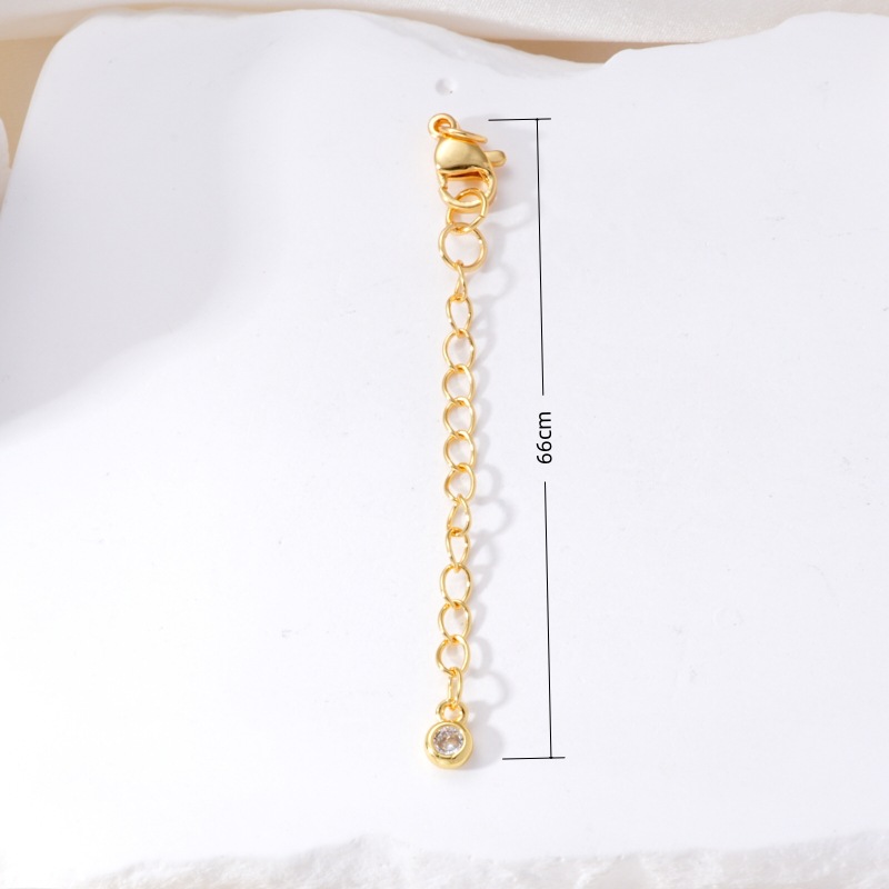 Pearl necklace, lobster clasp, gourd extension chain, water drop zircon end chain, adjustable bracelet, diy handcrafted accessories pic 4