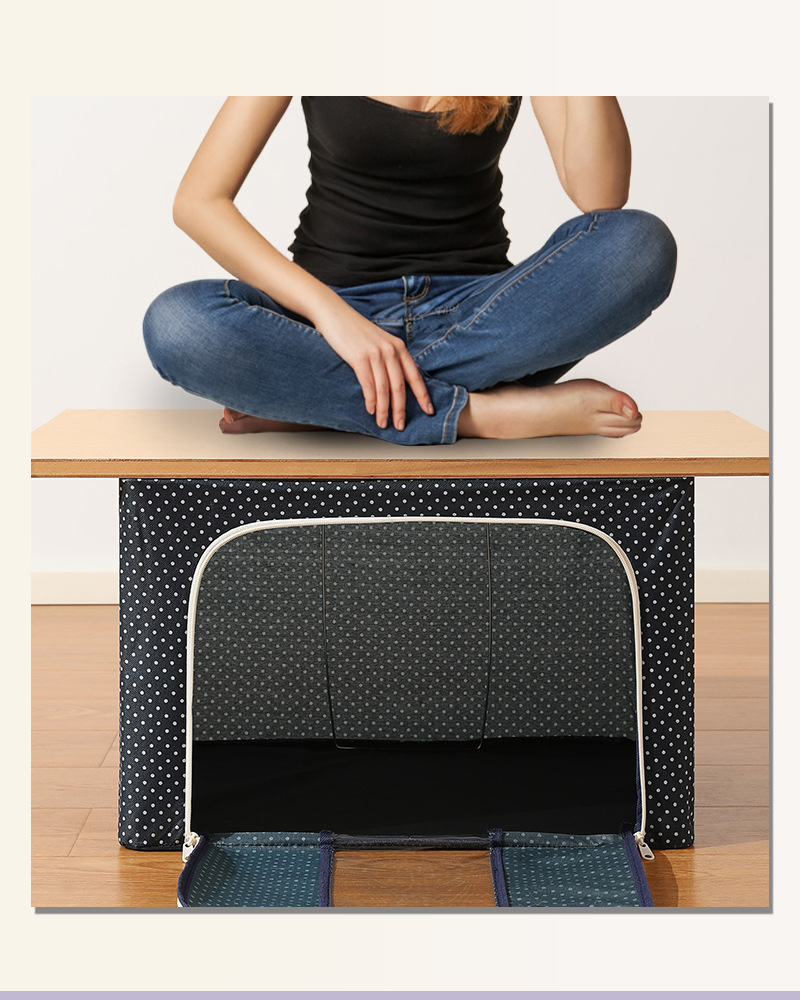 加厚牛津布衣服收纳箱布艺衣物整理盒折叠衣柜大号透明筐袋家用详情7