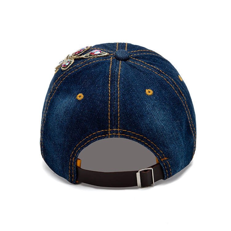 2022 Cotton hats for women, hand-stitched with diamonds, golden edges, louvers, baseball caps, outdoor casual baseball caps for children pic 12