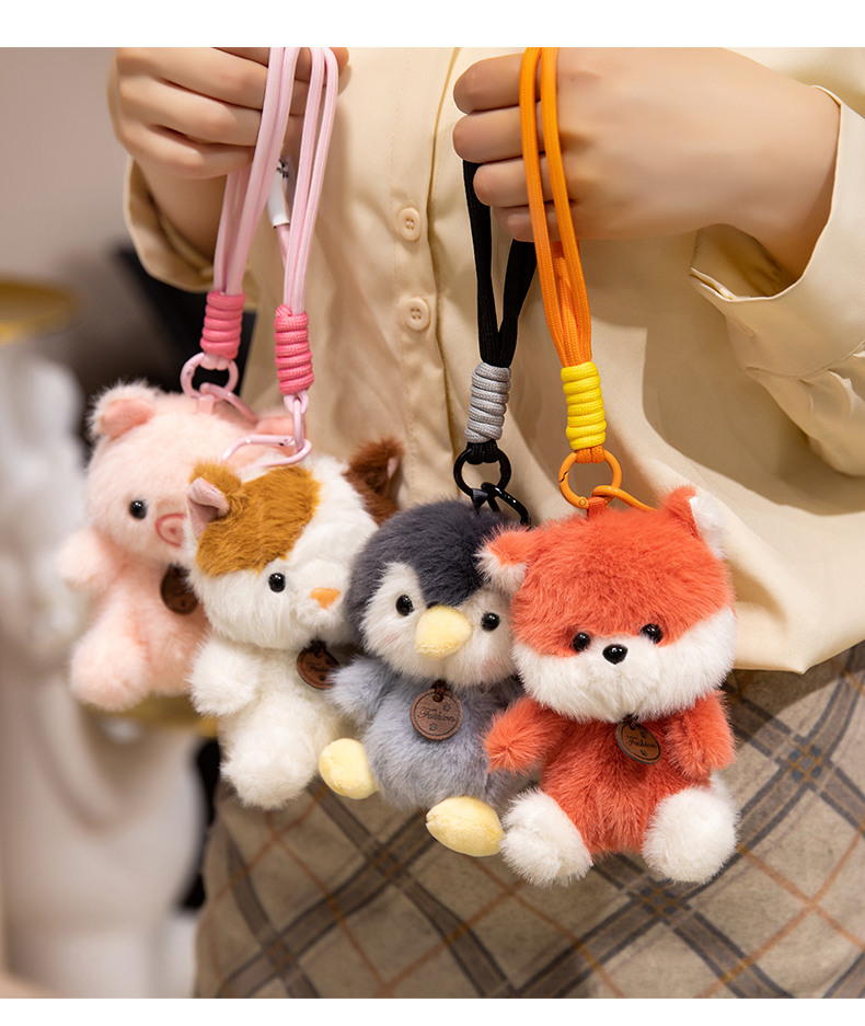 可爱香墩墩小动物公仔挂件带香味萌宠毛绒玩具包包挂饰玩偶礼物详情6