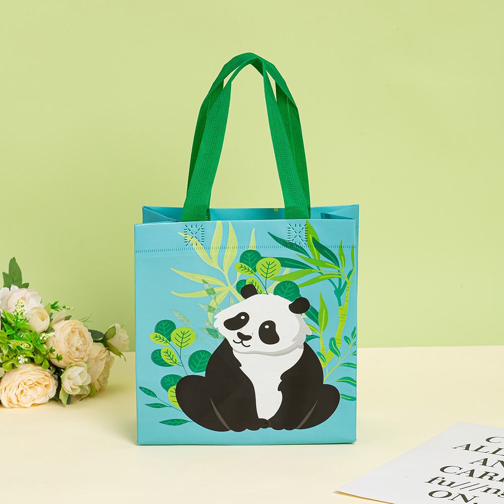 现货批发儿童便携购物袋 可爱卡通覆膜防水无纺布手提袋 伴手礼品袋无纺布袋详情19