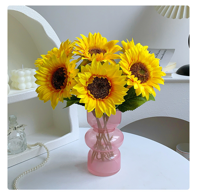 向日葵仿真花假花摆设客厅家居餐桌装饰摆件干花塑料花束插花花艺详情14