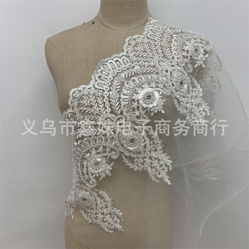 Beaded sequins, embroidered barcodes, wedding dress and evening gown clothing decoration accessories and auxiliary materials pic 1