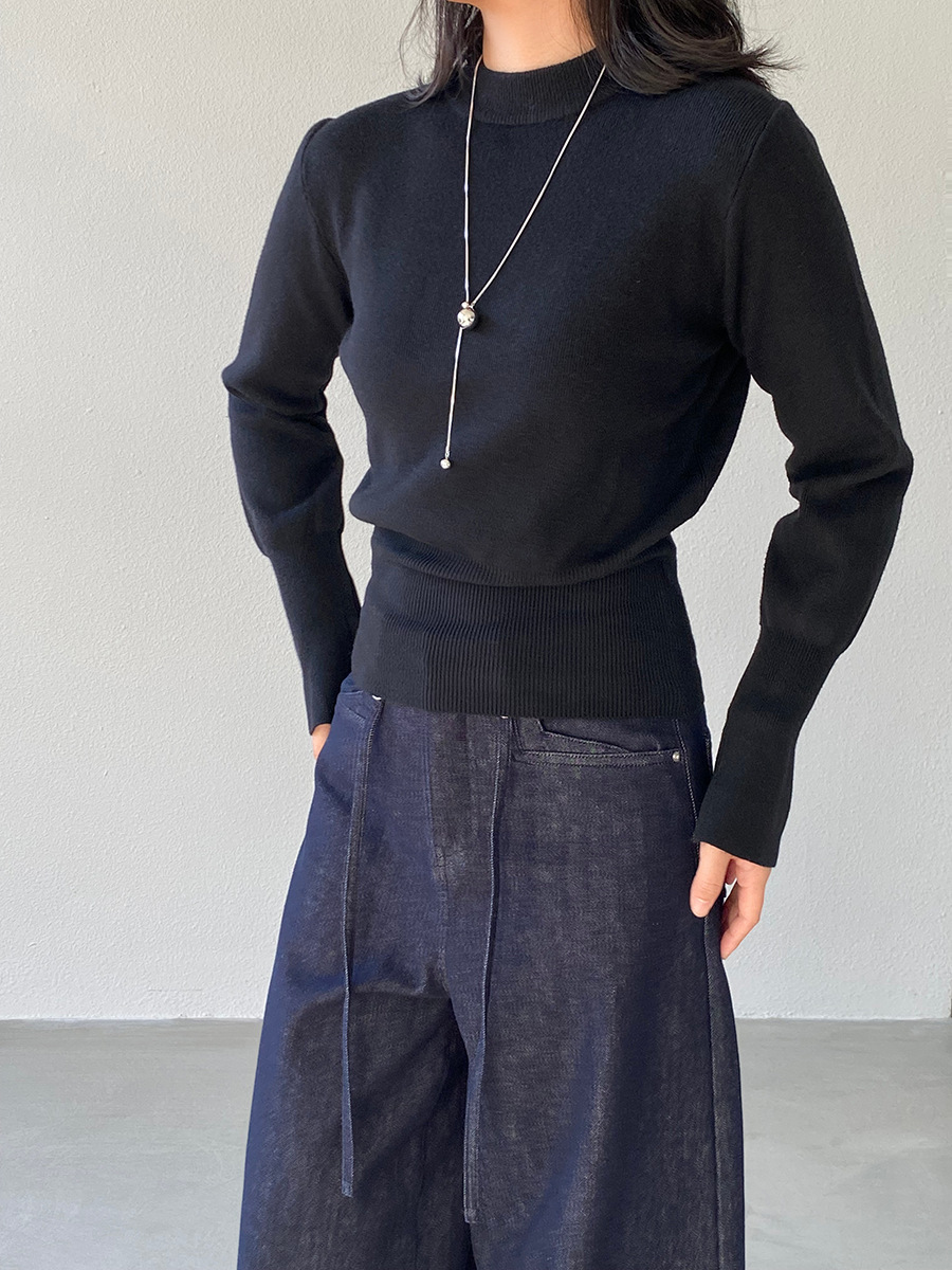 Jiangzuo [Winter Daylight] Korean-style semi-high neck flared sleeve knitted sweater for women to slim their waisted waist in winter 3012 pic 16