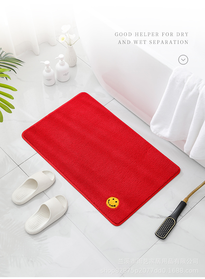 爆款加厚泡泡绒家用地毯卧室厨房地垫浴室吸水防滑脚垫卫生间门垫详情14