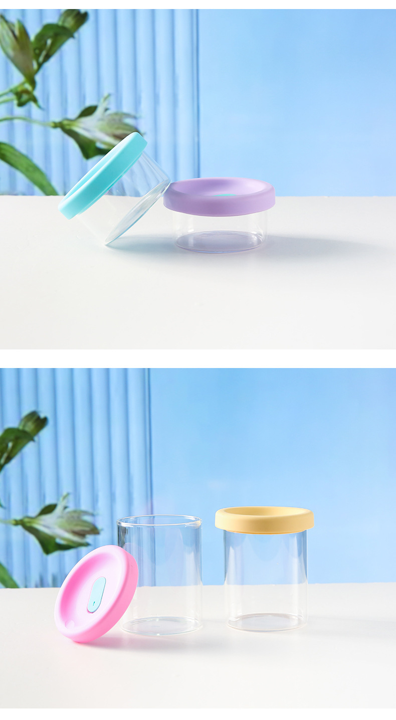 现货硅胶玻璃辅食保鲜盒可加热冷藏午餐盒外出便携食品级便当盒详情5