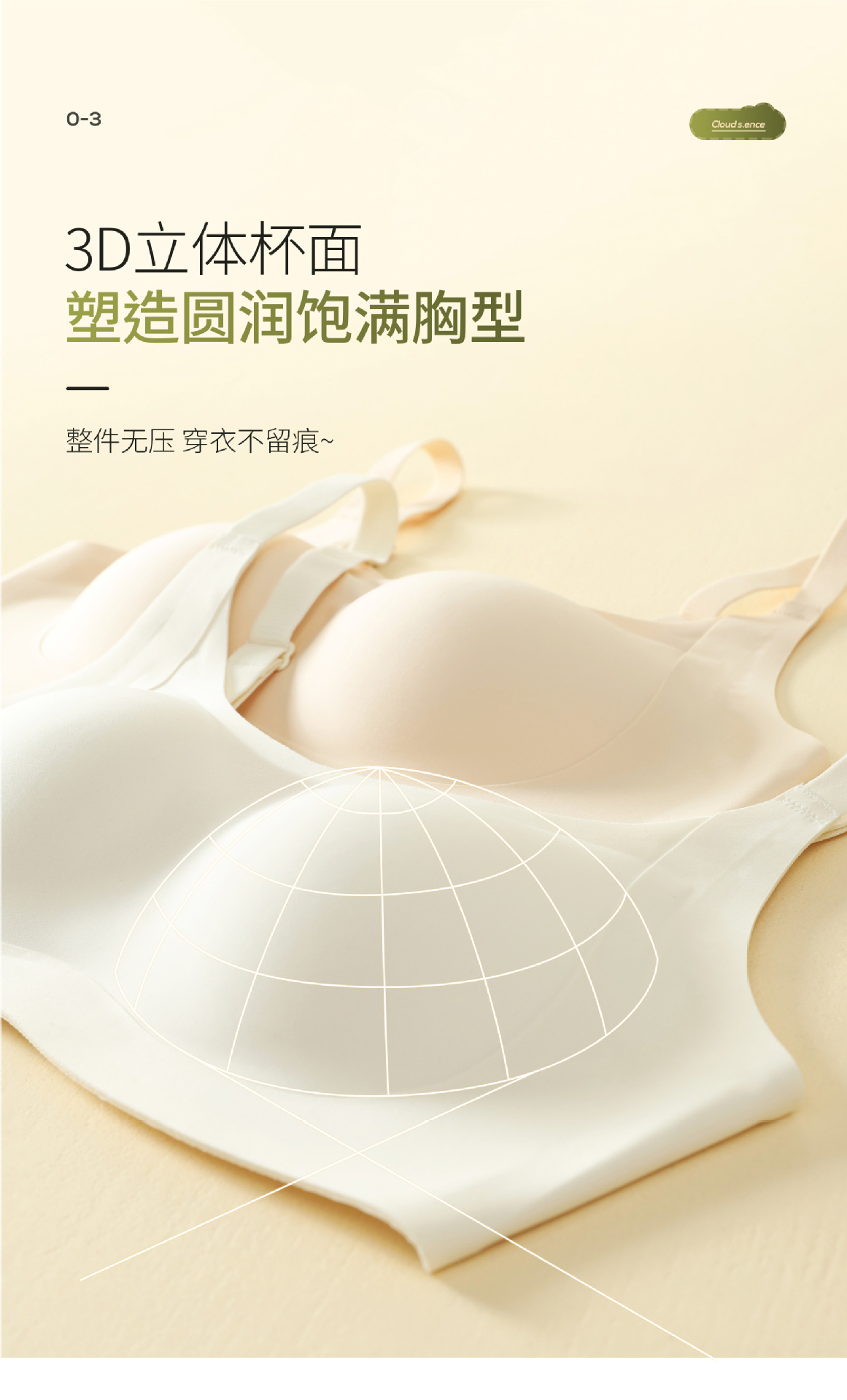 小胸显大聚拢舒适无痕内衣女果冻条软支撑杯固定调整型防下垂文胸详情5