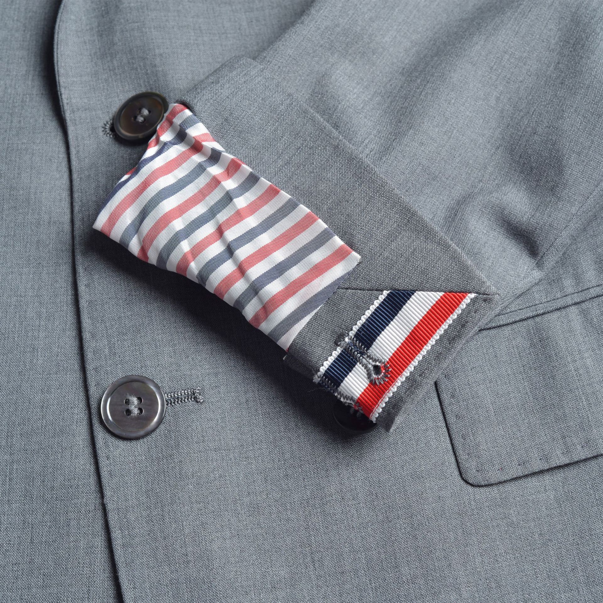 TB新款休闲男士春秋季休闲羊毛西服外套商务时尚四杠男士西服详情20