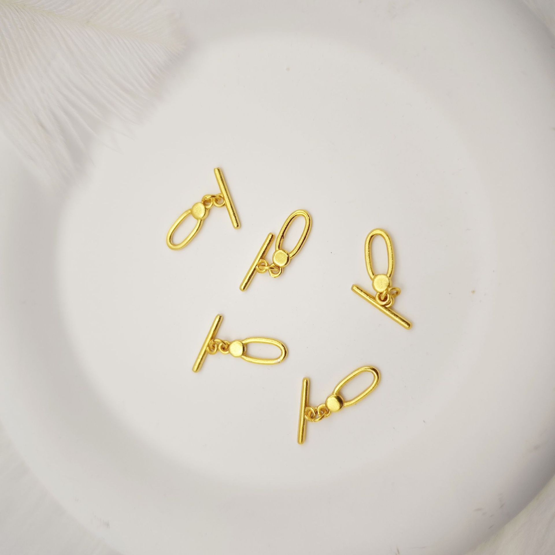 Color-preserving pure copper plated with ancient gold OT clasp necklace, bracelet, and end connection clasp diy accessory factory pic 16