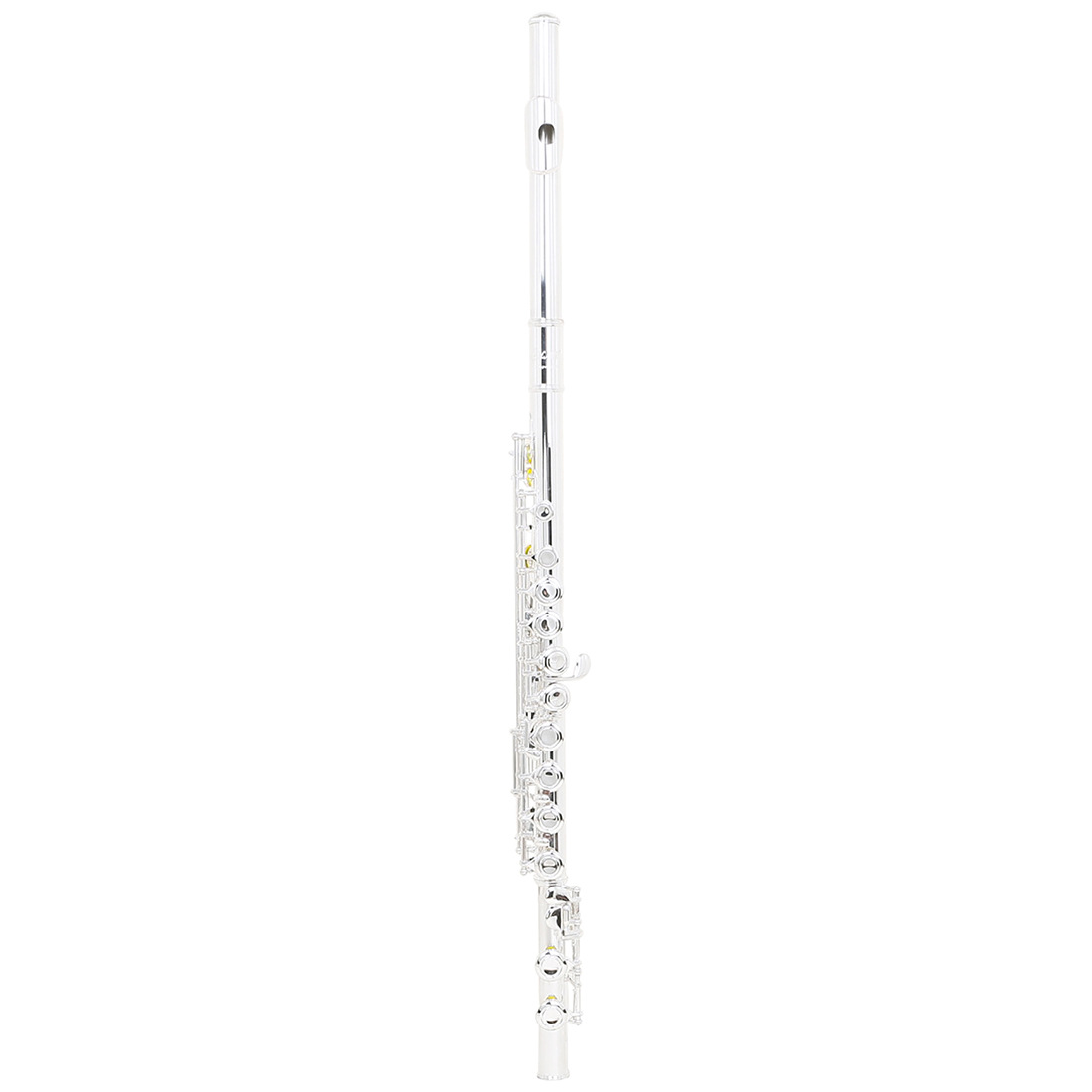 Cross-border silver-plated flute, 16-hole closed-hole C major silver flute, white copper curved flute, professional performance flute pic 12