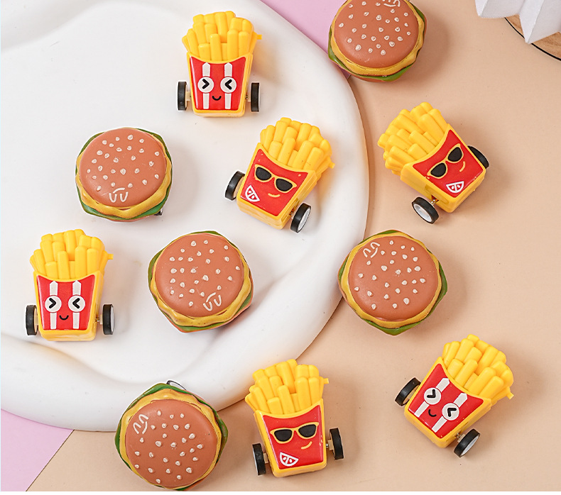 创意回力食玩迷你会跑的汉堡车扭蛋新奇回力玩具口袋汽车幼儿园礼详情4