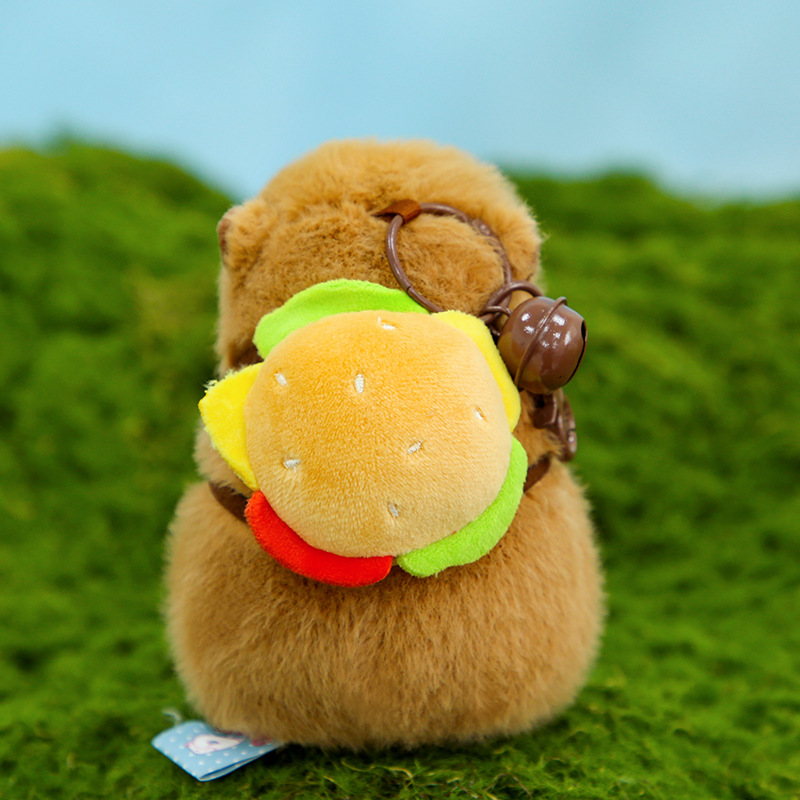 正版卡皮巴拉公仔可爱拉线水豚啪啪圈毛绒玩具挂件美拉德鼻涕玩偶详情24