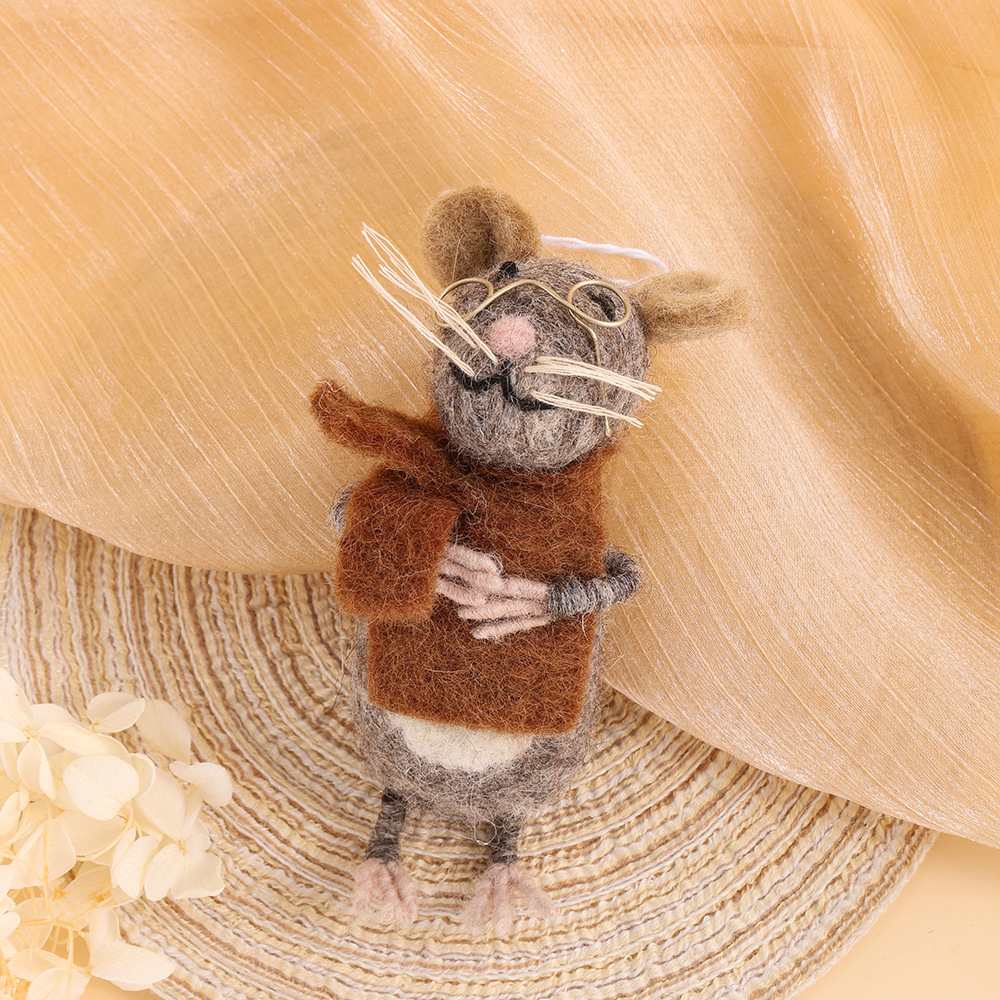 Fun handmade wool felt pendants, Nepalese 3D doll pendants, niche bag pendants, niche pendants pic 8