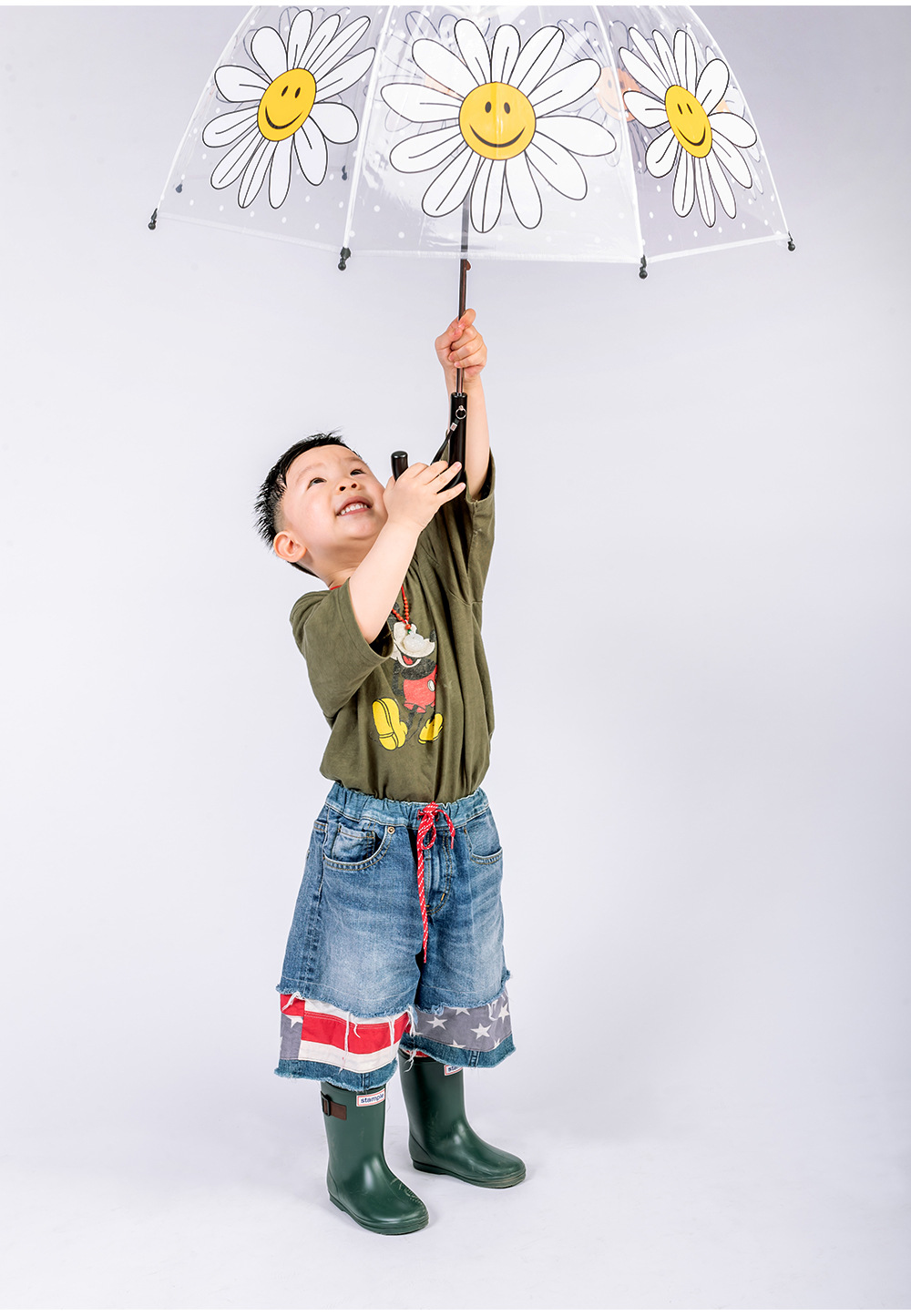 ins火热新款太阳花儿童雨伞卡通向日葵图案纤维骨幼儿园伞现货批详情16