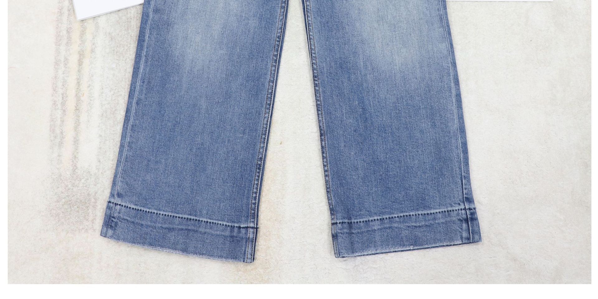 C brand straight-leg jeans for women, blue, versatile, fitted, high-waisted, flared nine-inch trousers for women 2026 early Spring pic 6