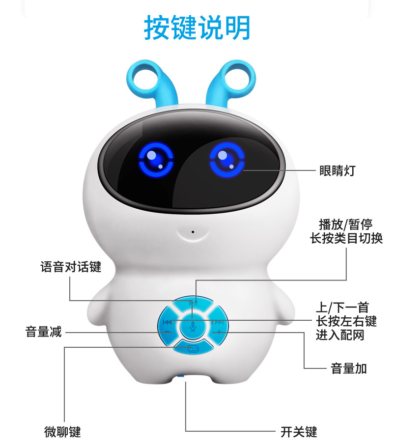 跨境AT智能感应机器人儿童触摸益智电动万向多功能早教故事机玩具详情37