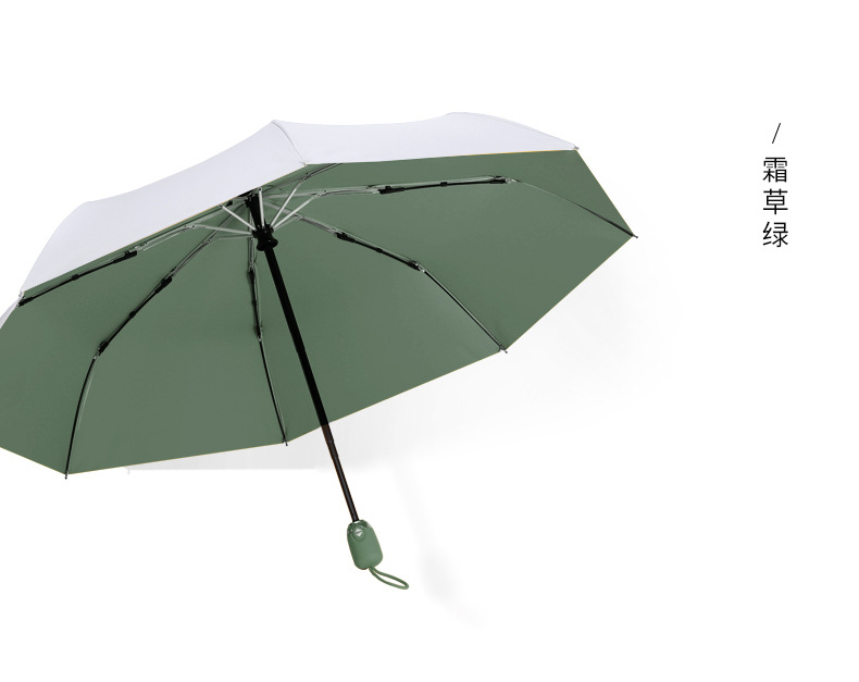 全自动晴雨两用遮阳伞钛银胶女小清新配色手柄雨伞加印logo广告伞详情18