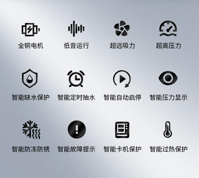 凯格瑞智能家用全自动增压泵 静音自来水小型离心泵不锈钢自吸泵详情6