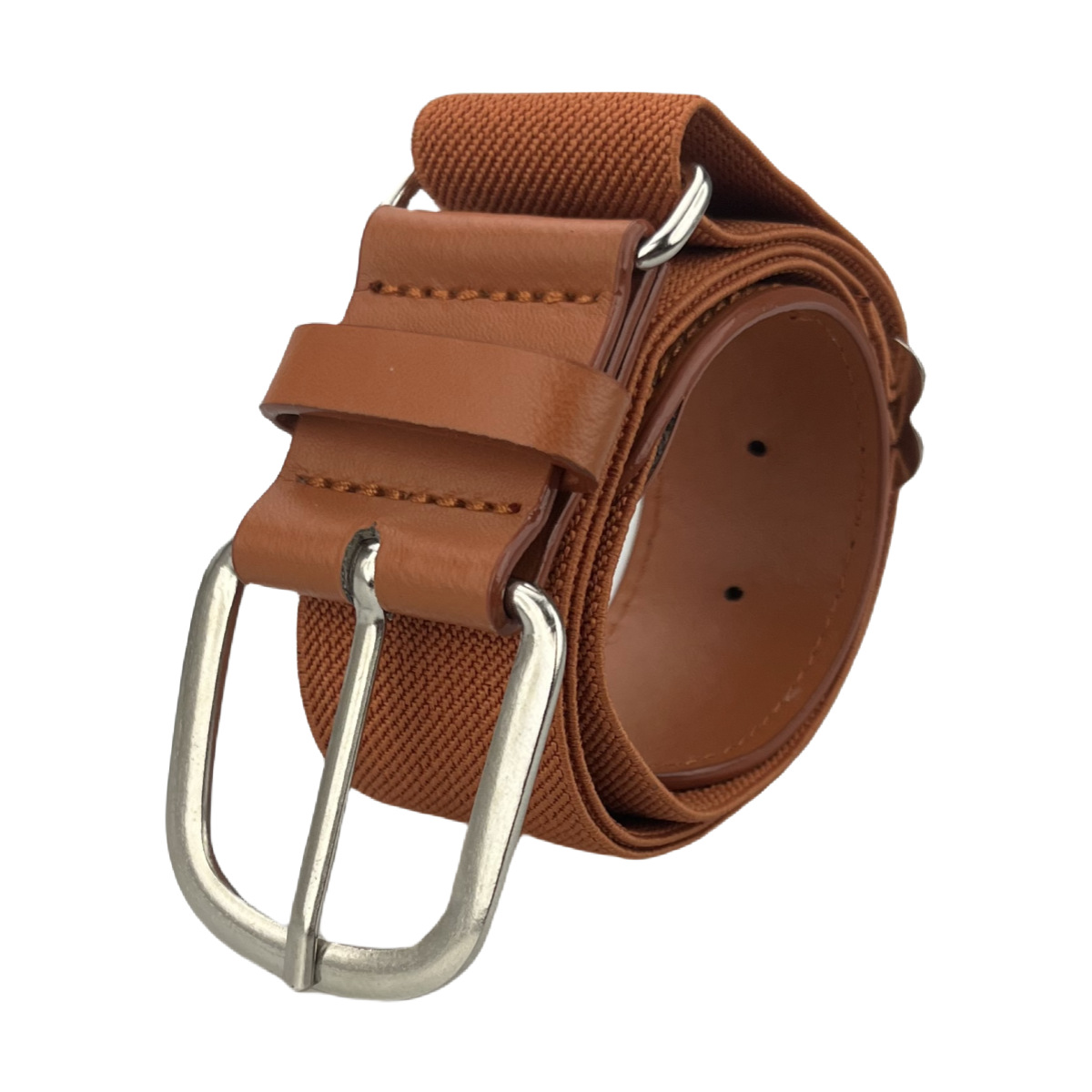 弹力超强腰带男女户外运动可调节高档PU透气编织加厚松紧棒球皮带详情7