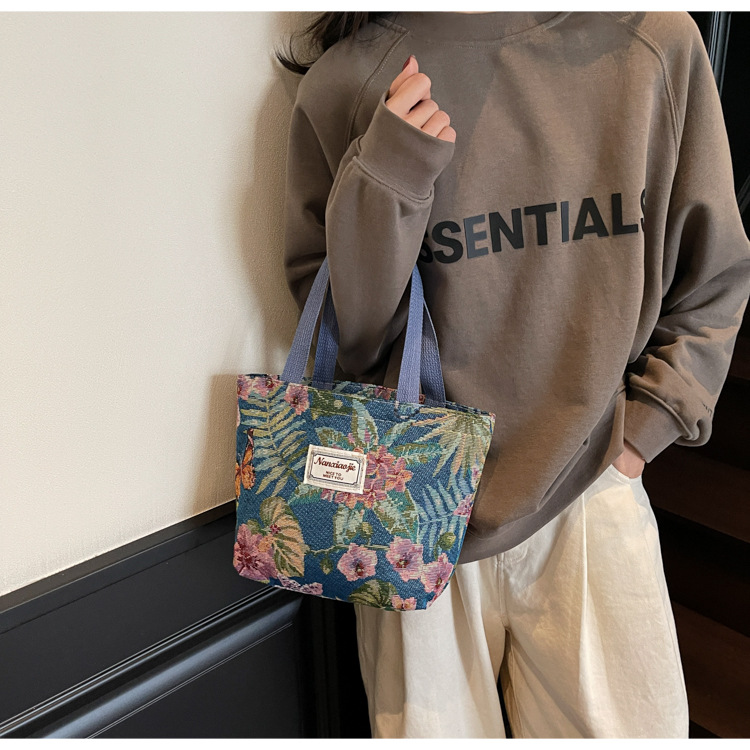 大容量国潮风帆布包包女2025新款通勤托特包女ins大学生上课单肩包详情28